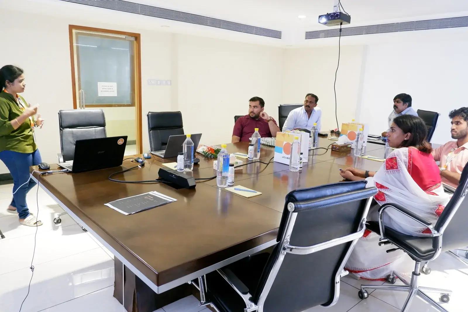 Acube leading an ERP rollout workshop with a client team
