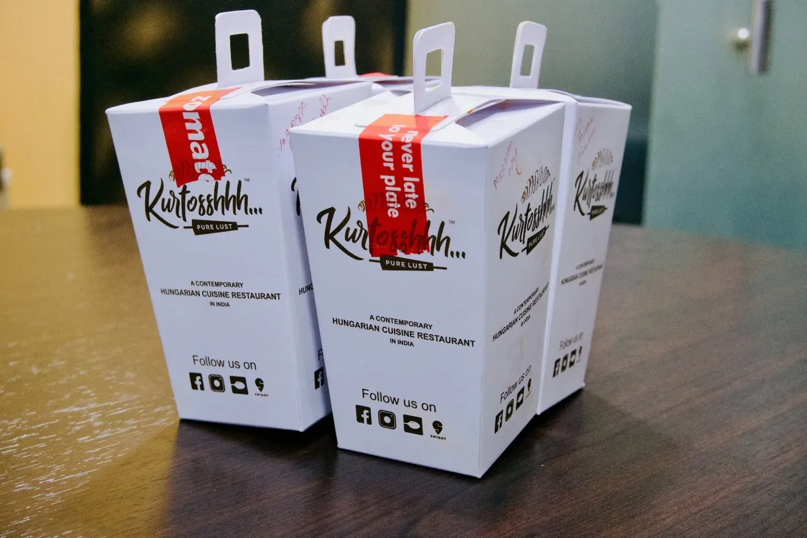 Boxed snacks on the office table