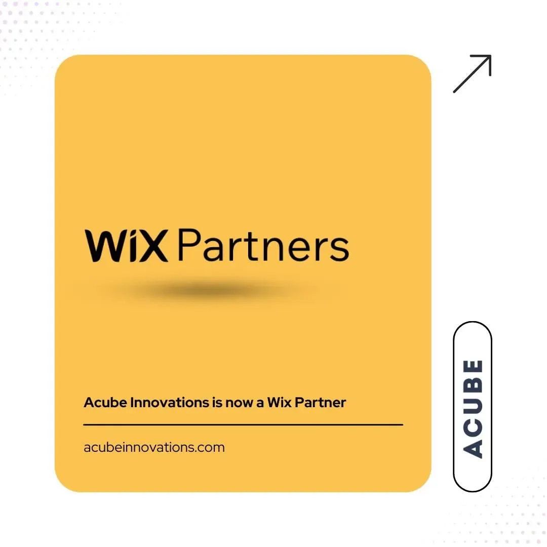 A Wix Partners card from Acube Innovations