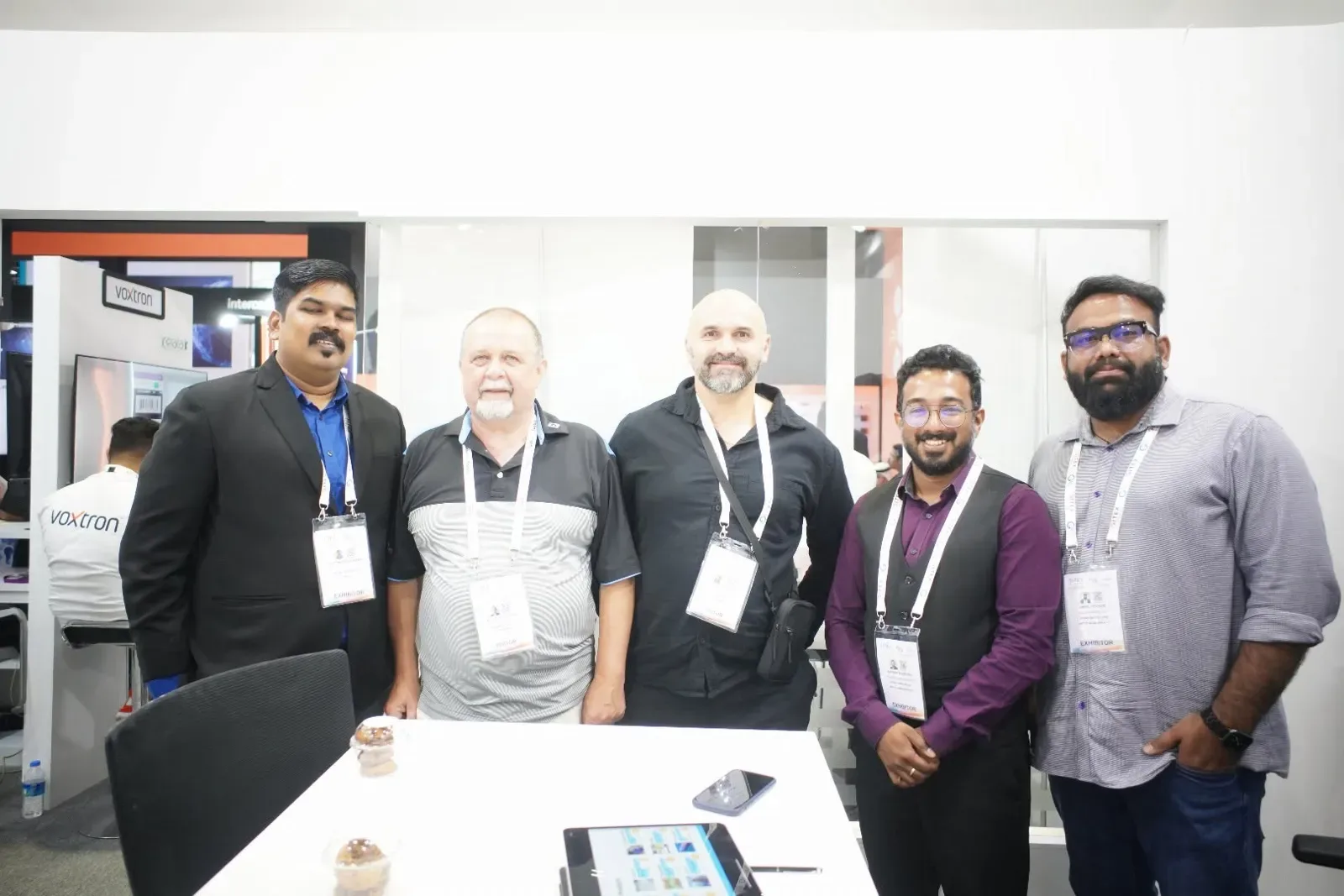 The team at the stand on the last day