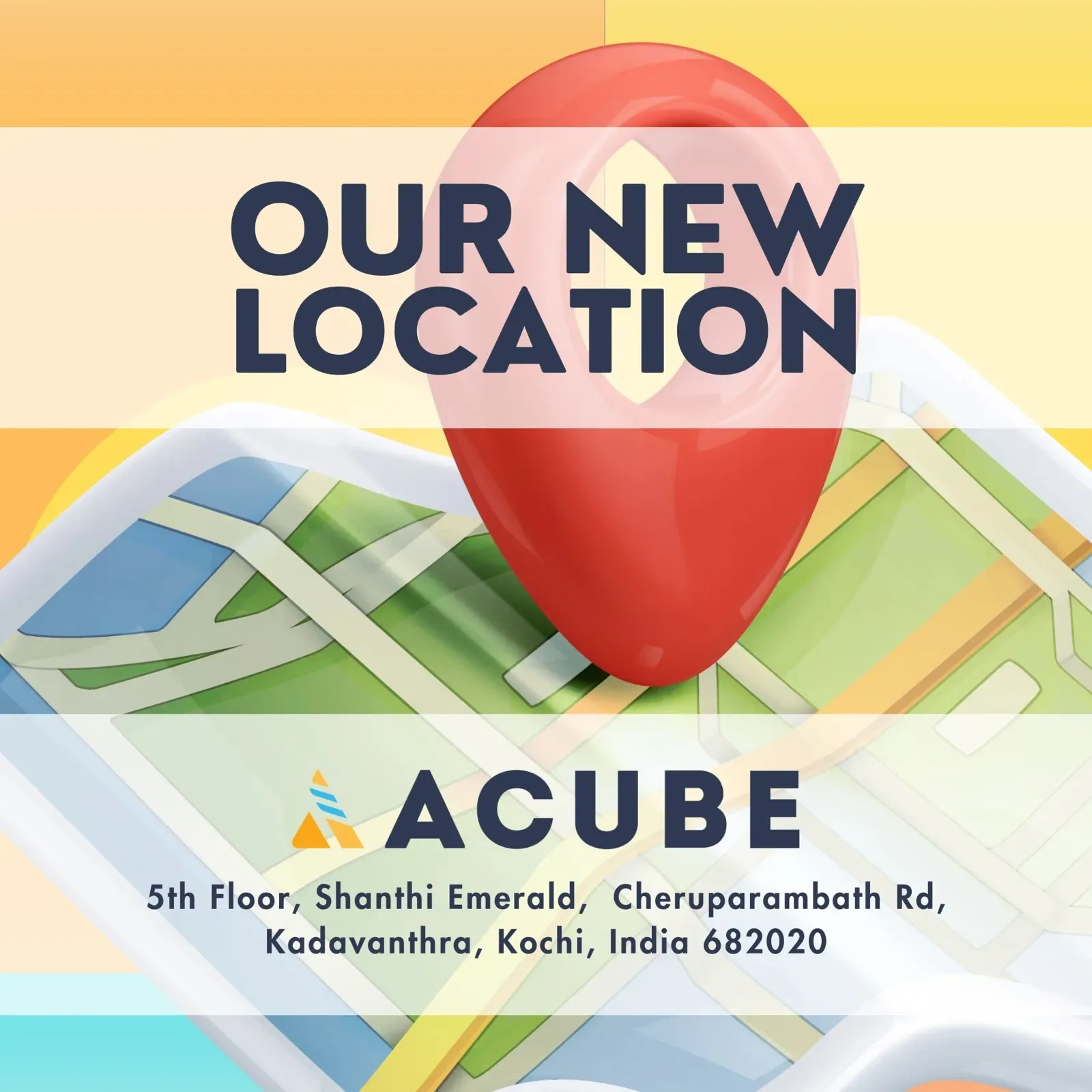 Our new location: 5th Floor, Shanthi Emerald