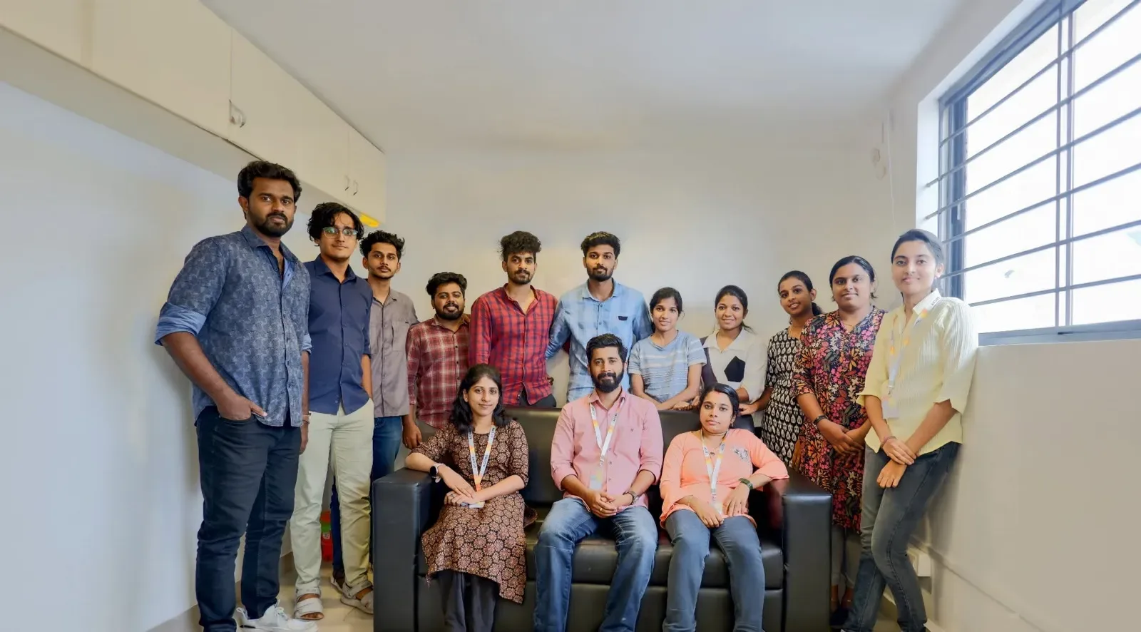 New and existing colleagues together at the office