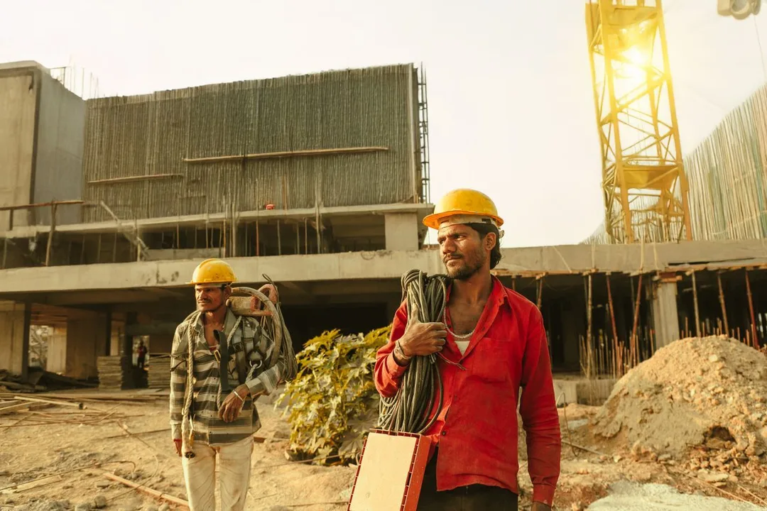 ERP for Construction & EPC — Control Every Project from BOQ to Handover — construction engineering site india workers, by Acube Innovations, an ERPNext & software development company in India
