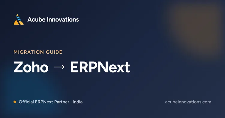 Zoho to ERPNext migration