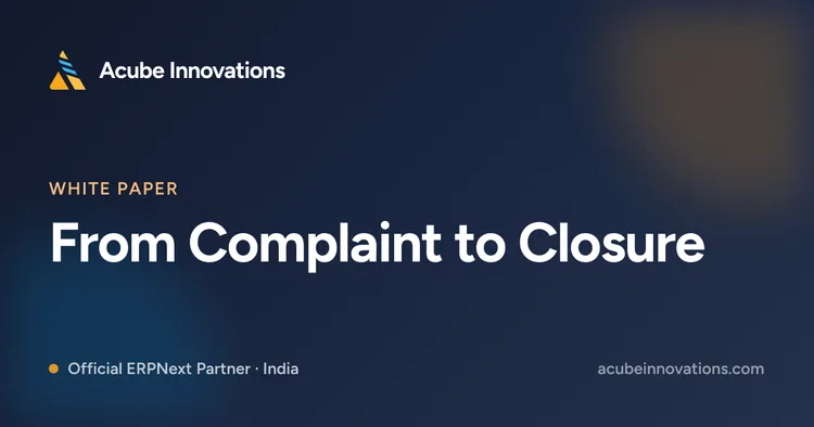 From Complaint to Closure: Warranty & Claims Management in ERPNext