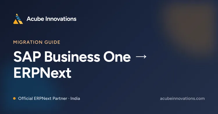 SAP Business One to ERPNext migration